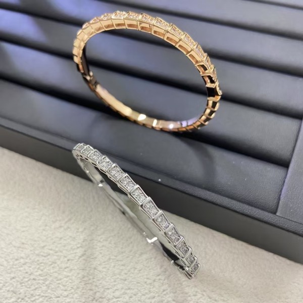 Classic brand high-end jewelry Bvlgari bracelet Snake bone full diamond bracelet factory direct sales free shipping