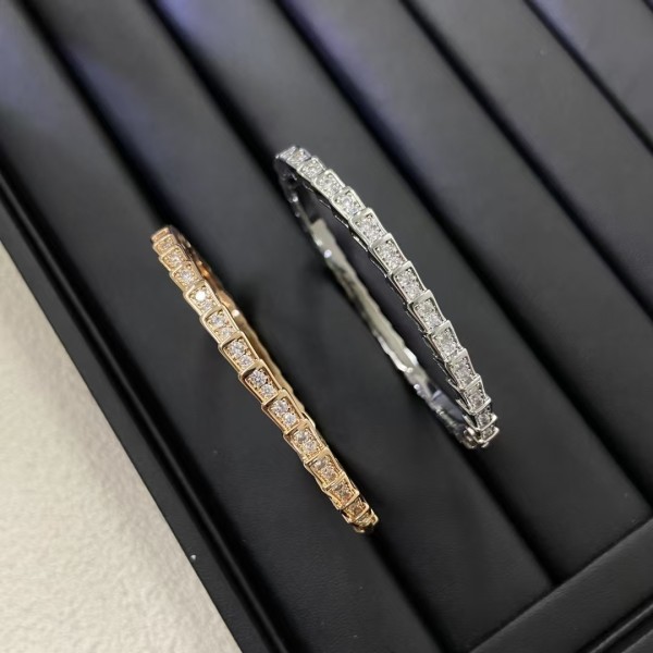 Classic brand high-end jewelry Bvlgari bracelet Snake bone full diamond bracelet factory direct sales free shipping