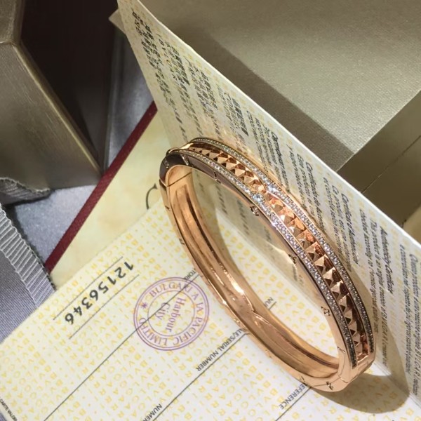 Classic brand high-end jewelry Bvlgari bracelet Water chestnut two row diamond bracelet factory direct sales free shipping 
