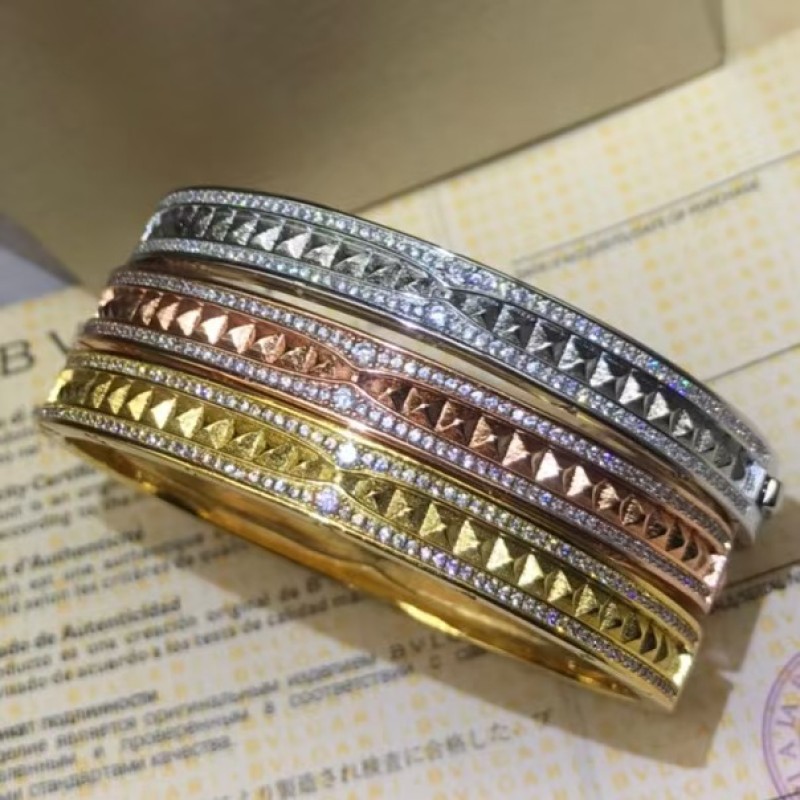 Classic brand high-end jewelry Bvlgari bracelet Water chestnut two row diamond bracelet factory direct sales free shipping