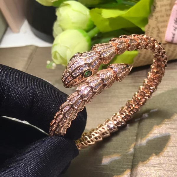 Classic brand high-end jewelry Bvlgari bracelet Snake Bone Flower Body Diamond Bracelet factory direct sales free shipping 