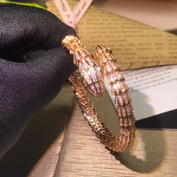 Classic brand high-end jewelry Bvlgari bracelet Snake Bone Flower Body Diamond Bracelet factory direct sales free shipping