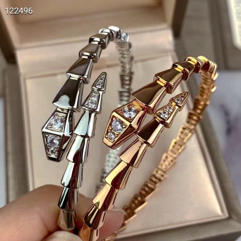 Classic brand high-end jewelry Bvlgari bracelet New diamond studded snake bone bracelet factory direct sales free shipping