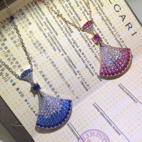 Classic brand Bulgari  New Starry Sky Gradient Skirt Necklace factory direct sales free shipping