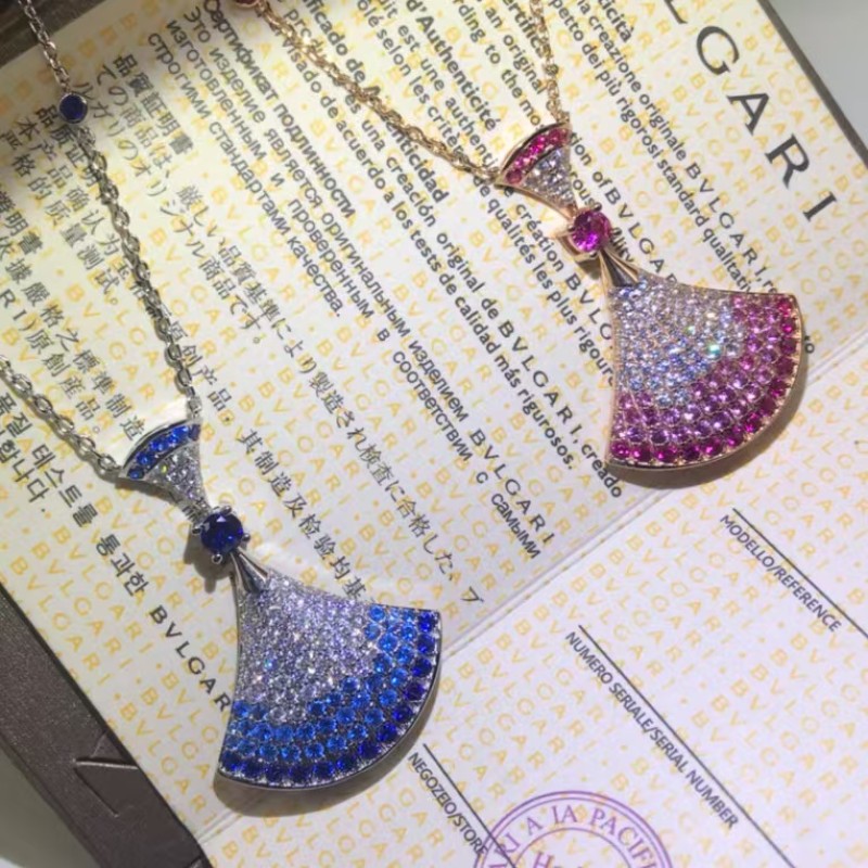 Classic brand Bulgari  New Starry Sky Gradient Skirt Necklace factory direct sales free shipping