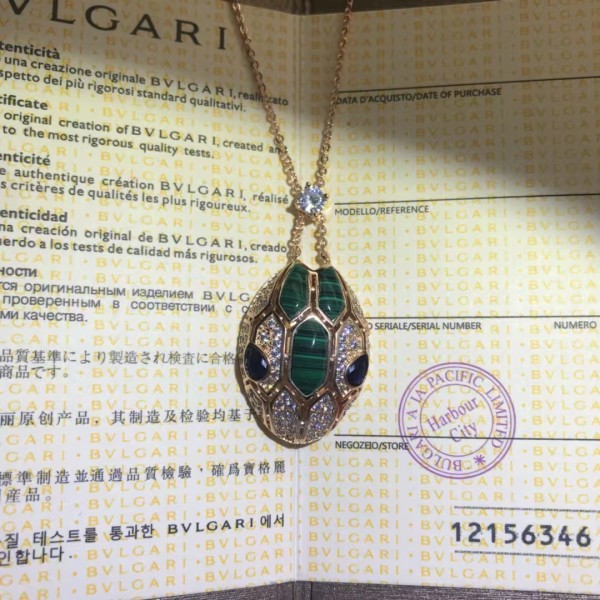 Classic brand Bulgari New High Quality Spirit Snake Necklace for women factory direct sales free shipping