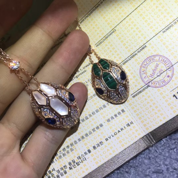 Classic brand Bulgari New High Quality Spirit Snake Necklace for women factory direct sales free shipping 