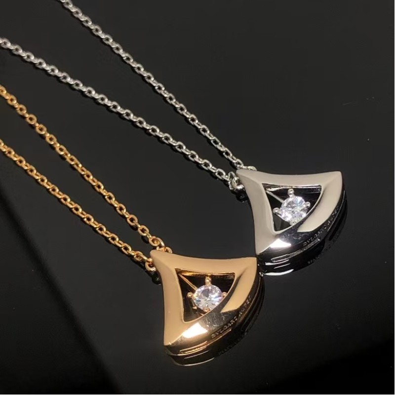 Classic brand Bulgari New single diamond smooth women's necklace factory direct sales free shipping