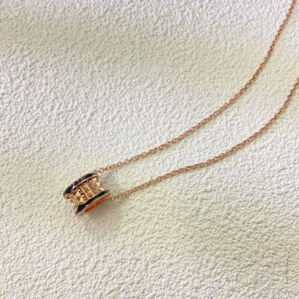 Classic Brand Bulgari Water chestnut black border pendant necklace for Women 18k Gold Plated Jewellery Factory Direct Sales Free Shipping