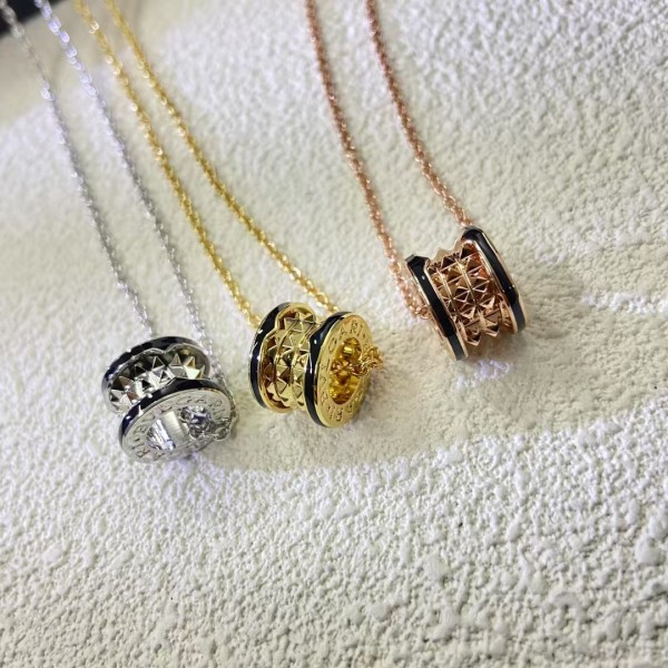 Classic Brand Bulgari Water chestnut black border pendant necklace for Women 18k Gold Plated Jewellery Factory Direct Sales Free Shipping