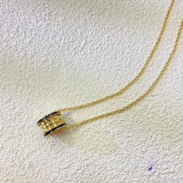 Classic Brand Bulgari Water chestnut black border pendant necklace for Women 18k Gold Plated Jewellery Factory Direct Sales Free Shipping