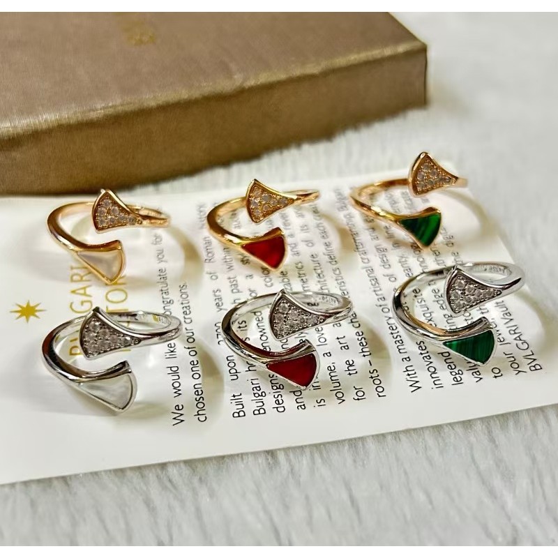 Classic brand Bvlgari ring  mother of pearl diamond skirt ring  factory direct sales free shipping
