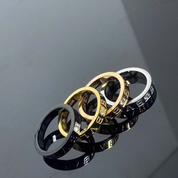 Classic brand Bvlgari ring letter single diamond ring factory direct sales free shipping