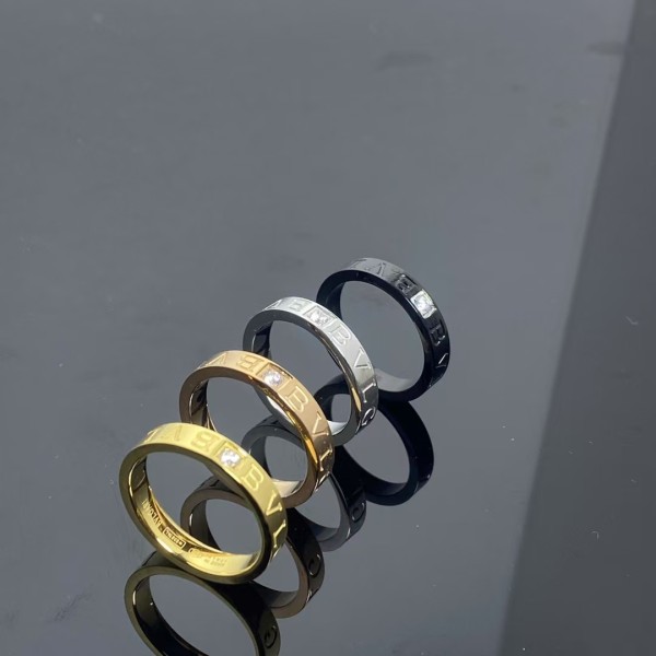 Classic brand Bvlgari ring letter single diamond ring factory direct sales free shipping 