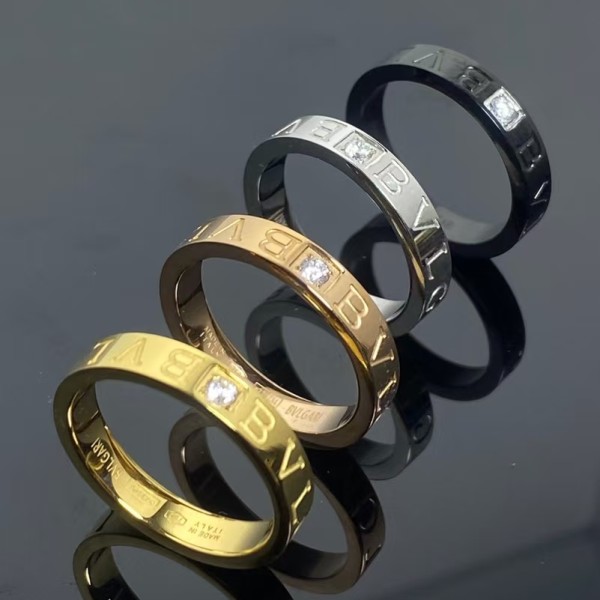 Classic brand Bvlgari ring letter single diamond ring factory direct sales free shipping