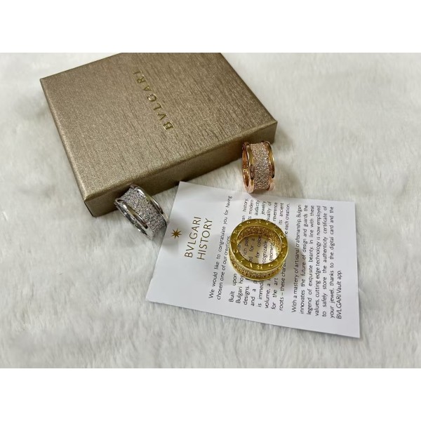 Classic brand Bvlgari ring Little barbarian waist full of diamonds ring factory direct sales free shipping