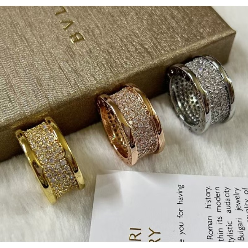 Classic brand Bvlgari ring Little barbarian waist full of diamonds ring factory direct sales free shipping