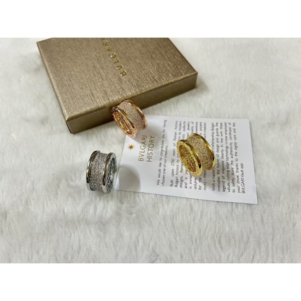 Classic brand Bvlgari ring Little barbarian waist full of diamonds ring factory direct sales free shipping 
