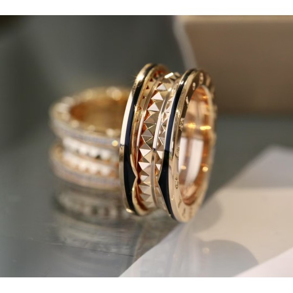 Classic brand Bvlgari ring Edge drilling rivet ring factory direct sales free shipping