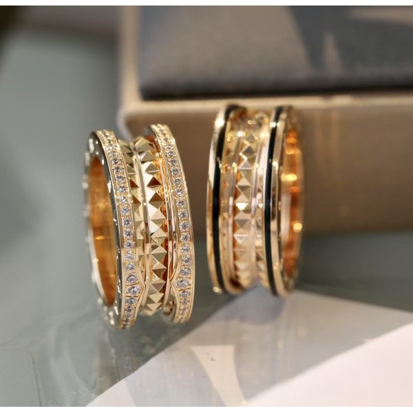 Classic brand Bvlgari ring Edge drilling rivet ring factory direct sales free shipping