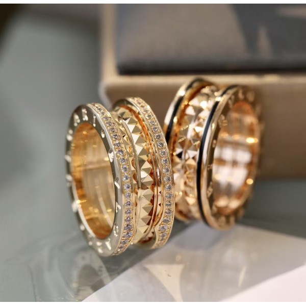 Classic brand Bvlgari ring Edge drilling rivet ring factory direct sales free shipping 