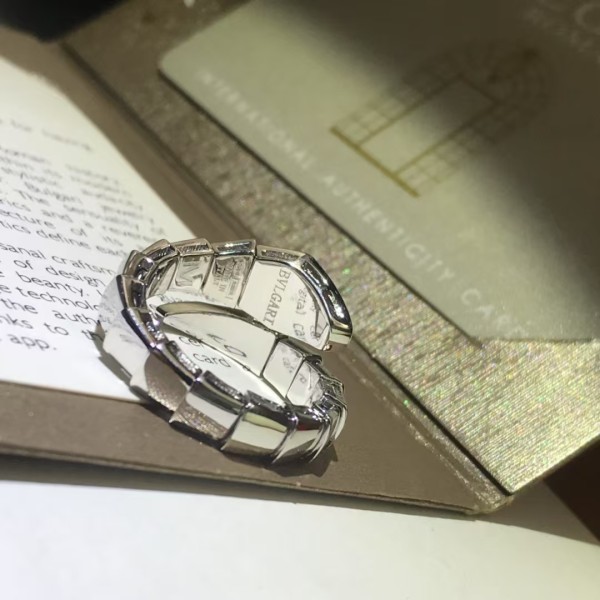 Classic brand Bvlgari ring Spring White Beimu Snake Bone Ring factory direct sales free shipping