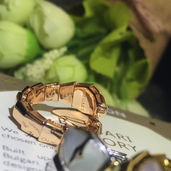 Classic brand Bvlgari ring Spring White Beimu Snake Bone Ring factory direct sales free shipping