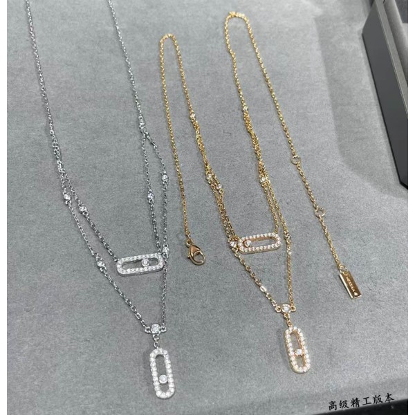 Classic Brand Messika necklace Double layered dynamic necklace Factory Direct Sales Free Shipping 