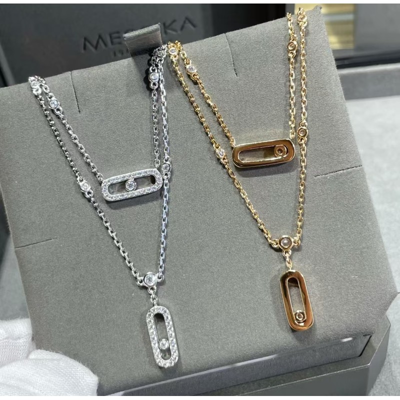 Classic Brand Messika necklace Double layered dynamic necklace Factory Direct Sales Free Shipping