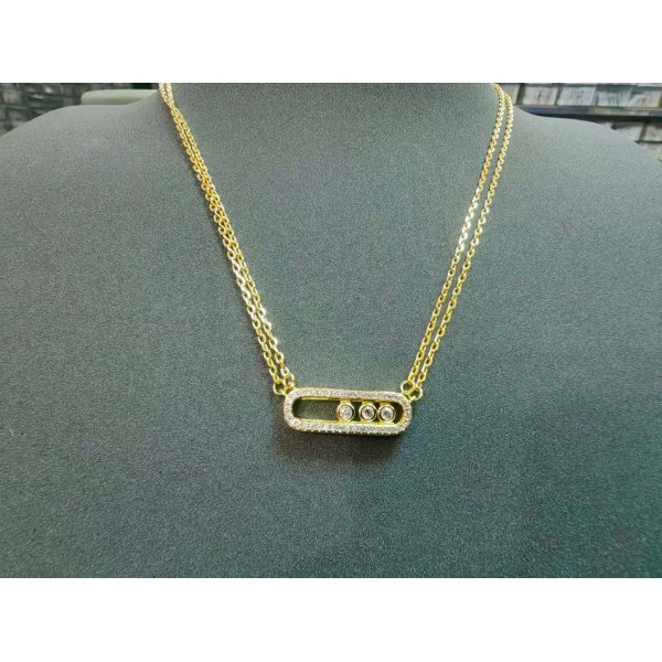 Classic Brand Messika necklace Rotate the diamond necklace Factory Direct Sales Free Shipping 