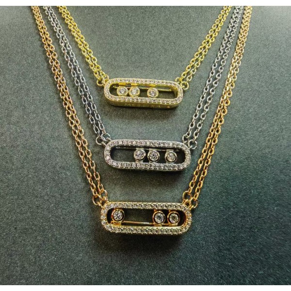 Classic Brand Messika necklace Rotate the diamond necklace Factory Direct Sales Free Shipping