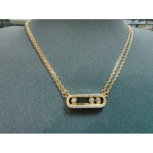 Classic Brand Messika necklace Rotate the diamond necklace Factory Direct Sales Free Shipping