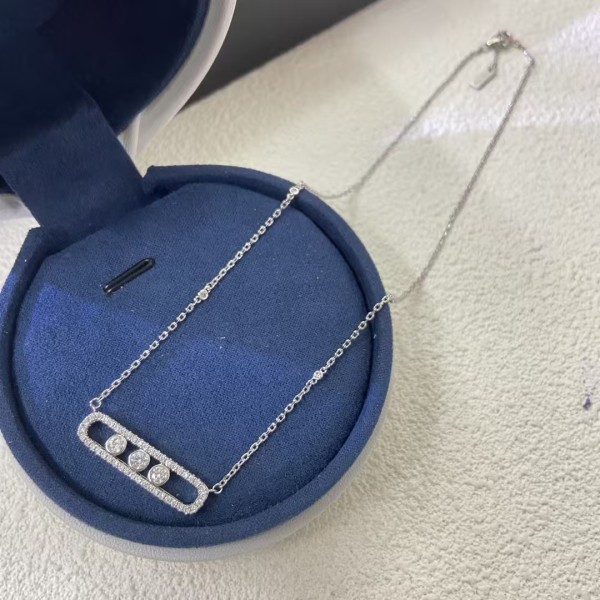 Classic Brand Messika necklace New Full Diamond Pin Necklace Factory Direct Sales Free Shipping 