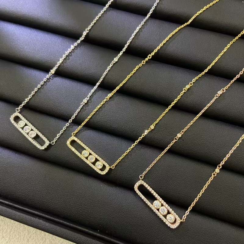 Classic Brand Messika necklace New Full Diamond Pin Necklace Factory Direct Sales Free Shipping