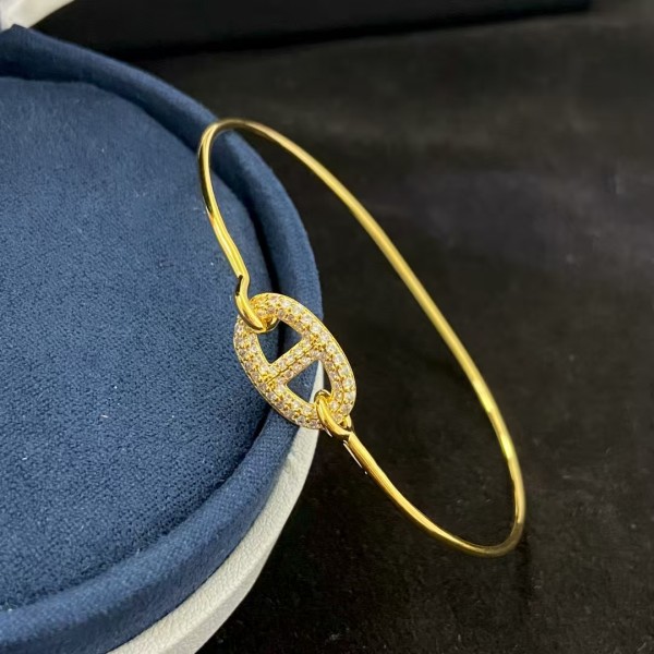 Luxury brand Hermes bracelet Full Diamond Pig Nose Bracelet factory direct sales free shipping