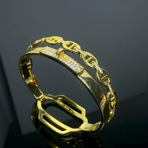 Luxury brand Hermes bracelet New Diamond Inlaid 2-in-1 Pig Nose Bracelet factory direct sales free shipping 