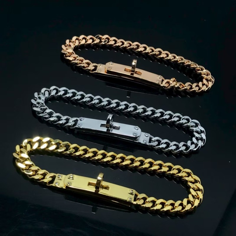 Luxury brand Hermes bracelet New pig nose smooth diamond inlaid bracelet factory direct sales free shipping