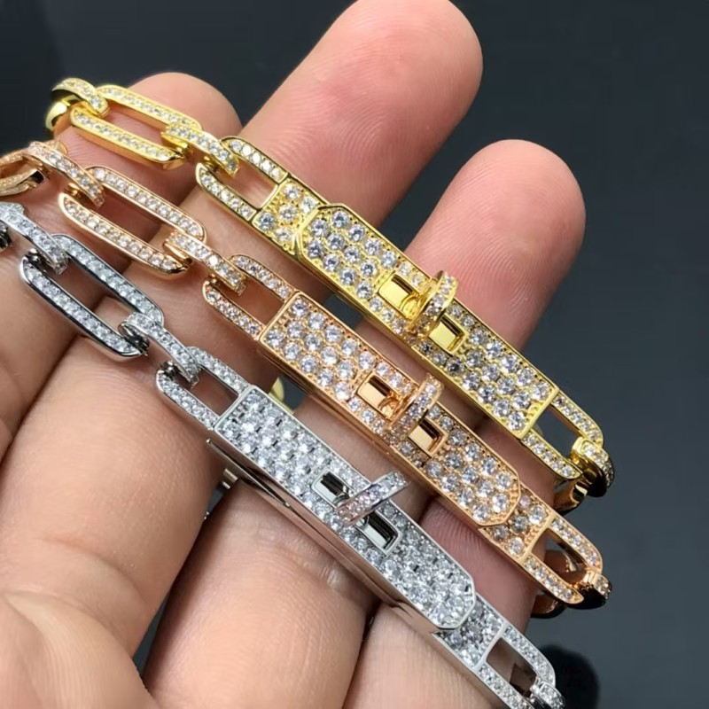 Luxury brand Hermes bracelet New Starry Sky Full Diamond Pig Nose Bracelet factory direct sales free shipping