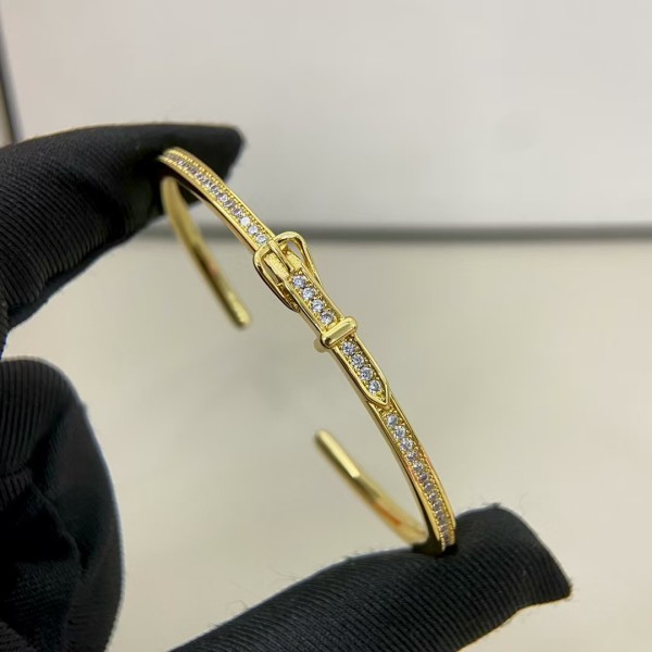 Luxury brand Hermes bracelet New Full Diamond Belt Lock Bracelet factory direct sales free shipping 