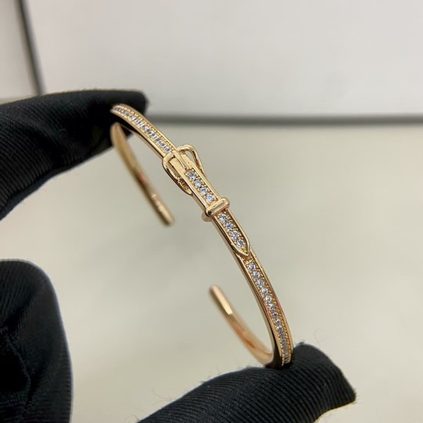 Luxury brand Hermes bracelet New Full Diamond Belt Lock Bracelet factory direct sales free shipping
