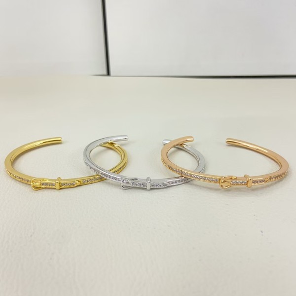 Luxury brand Hermes bracelet New Full Diamond Belt Lock Bracelet factory direct sales free shipping