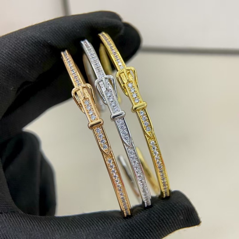 Luxury brand Hermes bracelet New Full Diamond Belt Lock Bracelet factory direct sales free shipping