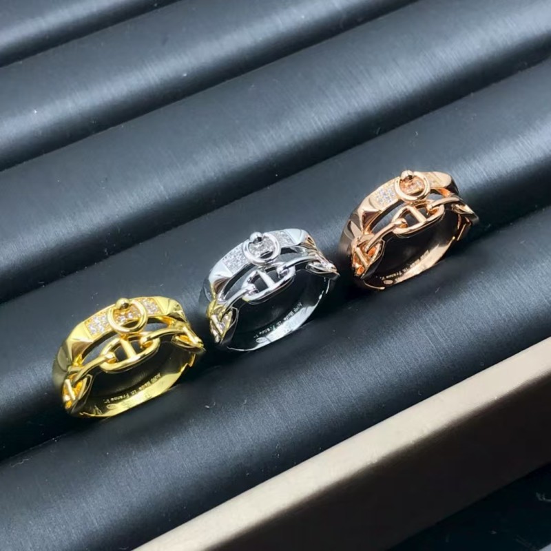 Luxury brand Hermes Ring New double-layer pig nose ring factory direct sales free shipping
