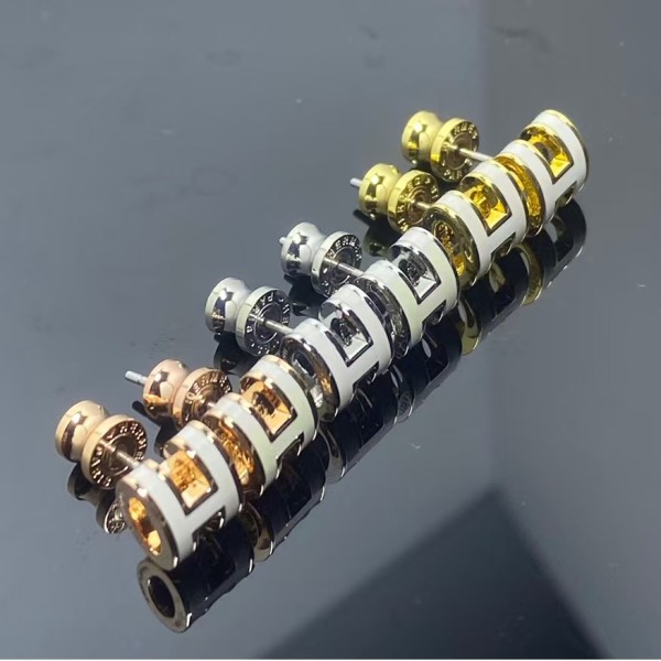 Luxury brand Hermes earrings Mini H enamel earrings factory direct sales free shipping