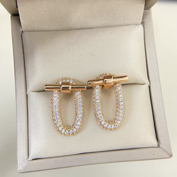 Luxury brand Hermes earrings New Full Diamond Pig Nose Earrings factory direct sales free shipping 