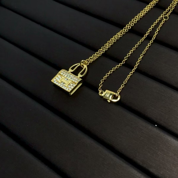 Luxury brand Hermes Necklace New High Quality H Starry Sky Lock Bag Necklace factory direct sales free shipping 