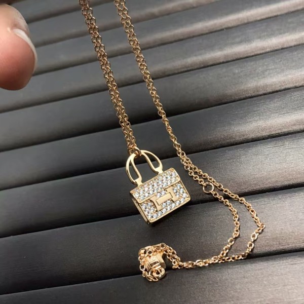 Luxury brand Hermes Necklace New High Quality H Starry Sky Lock Bag Necklace factory direct sales free shipping