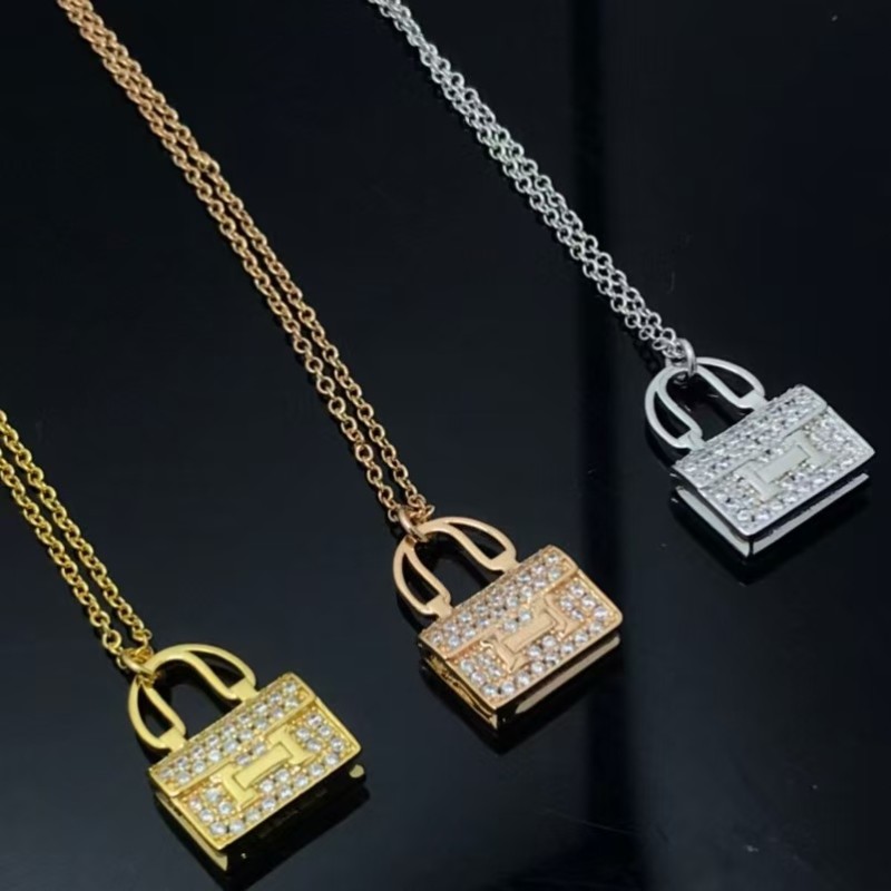 Luxury brand Hermes Necklace New High Quality H Starry Sky Lock Bag Necklace factory direct sales free shipping