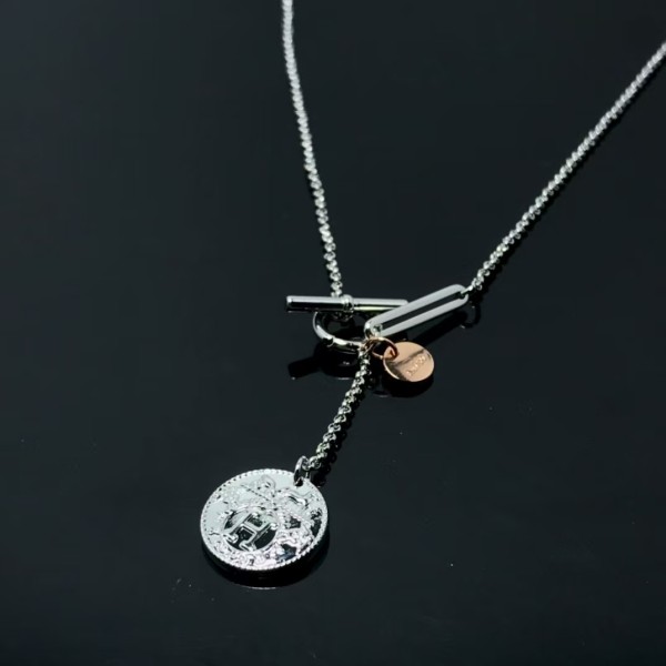 Luxury brand Hermes Necklace New high-definition steel stamp coin necklace factory direct sales free shipping
