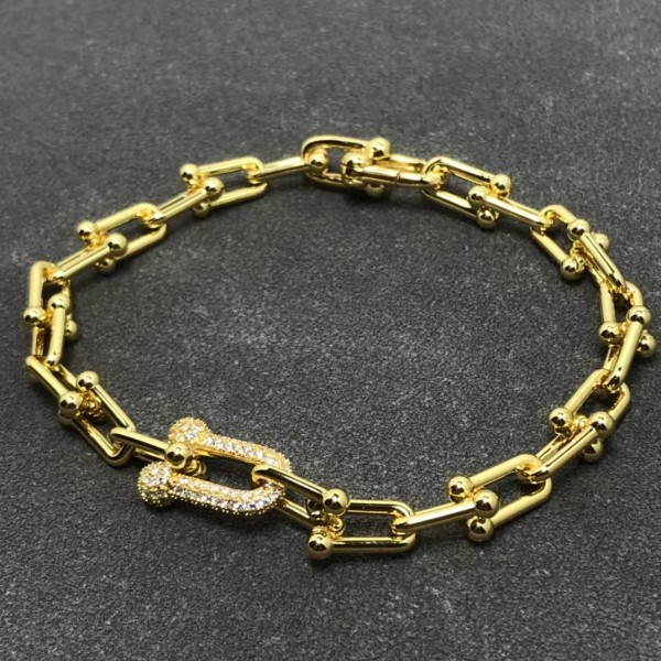 Classic Brand Tiffany Bracelet New Horseshoe Bamboo Knot Diamond Bracelet Factory Direct Sales Free Shipping